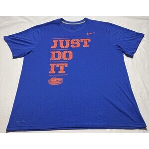 Nike Florida Gators T-Shirt Adult XL Blue Orange Just Do It Logo NCAA *READ